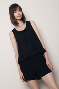 Ribbon Reverie Top Black