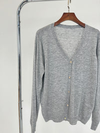 Ronna Soft Knit Cardigan Light Grey