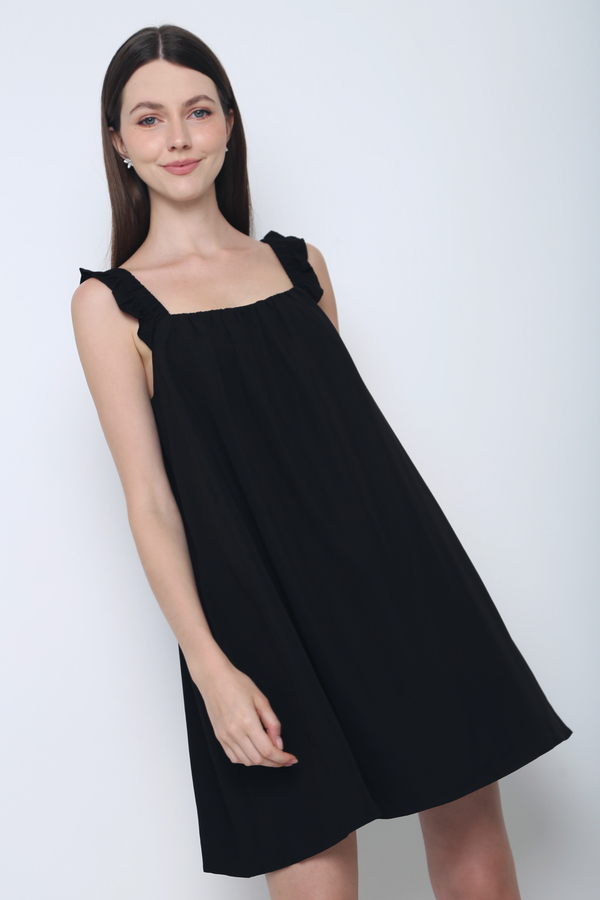 Rubee Tent Midi Dress Black