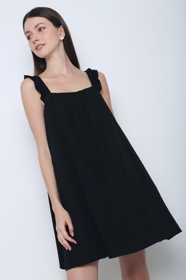 Rubee Tent Midi Dress Black