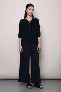 Salt Air Linen Shirt Black