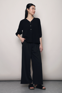Salt Air Linen Shirt Black