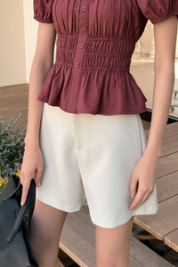 Signature Mom Shorts Ivory (Restock)