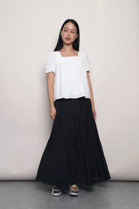 Simply Square Gathered Top White