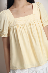 Simply Square Gathered Top Daffodil Yellow