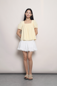 Simply Square Gathered Top Daffodil Yellow