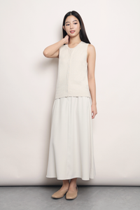 Smartie Knit Vest Top Cream