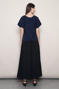 (Regular) Soft Motion Pleated Pants Black