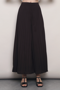 (Regular) Soft Motion Pleated Pants Brown