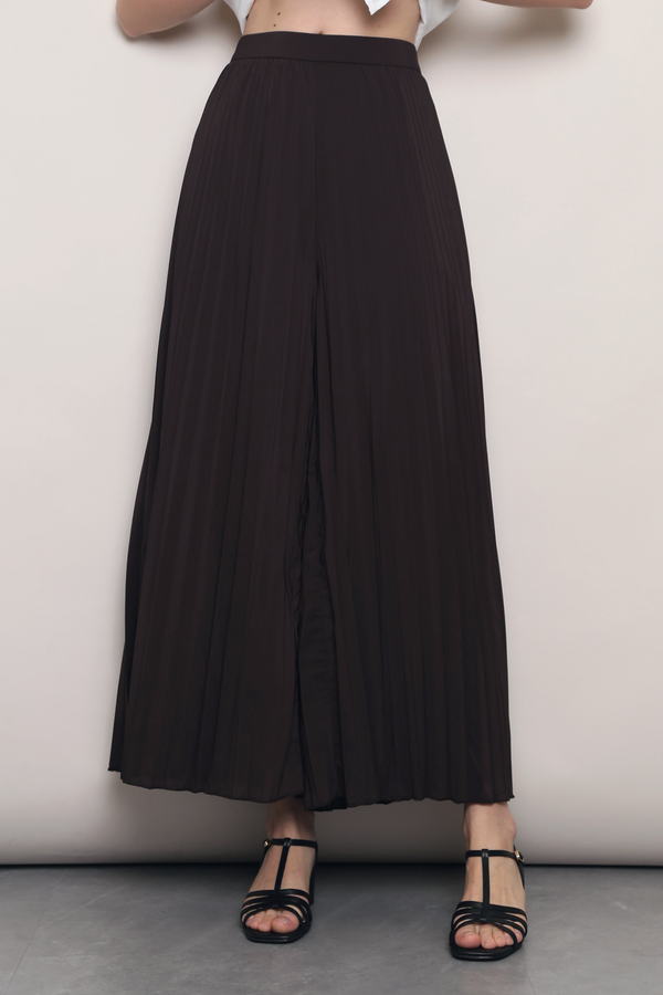 (Petite) Soft Motion Pleated Pants Brown