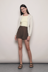 Soho V2 Pleat Shorts Brown