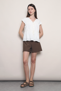 Souffle Ruffles Blouse White