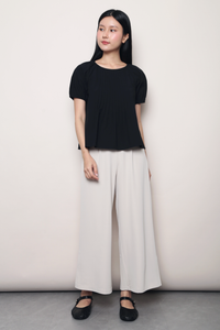 Sterling Pleat Top Black