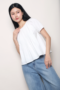 Sterling Pleat Top White