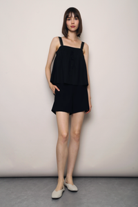 Sugarplum Lace Babydoll Top Black