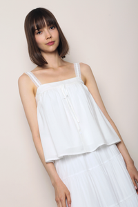 Sugarplum Lace Babydoll Top White