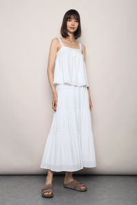 Sugarplum Lace Babydoll Top White
