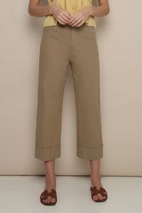 Sulla Cuffed Smart Pants Khaki