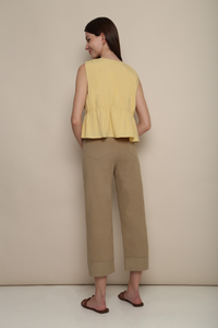 Sulla Cuffed Smart Pants Khaki