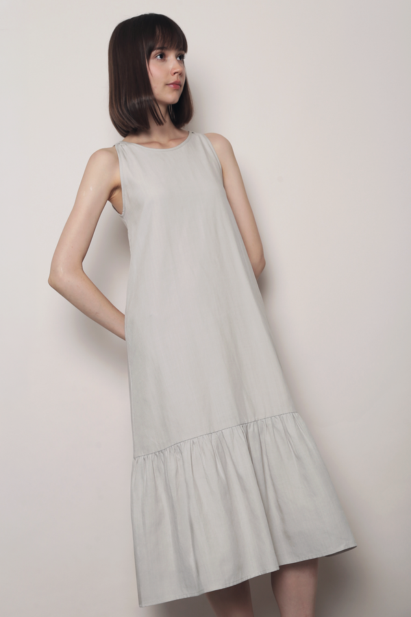 Summer Escape Midaxi Dress Ash Grey