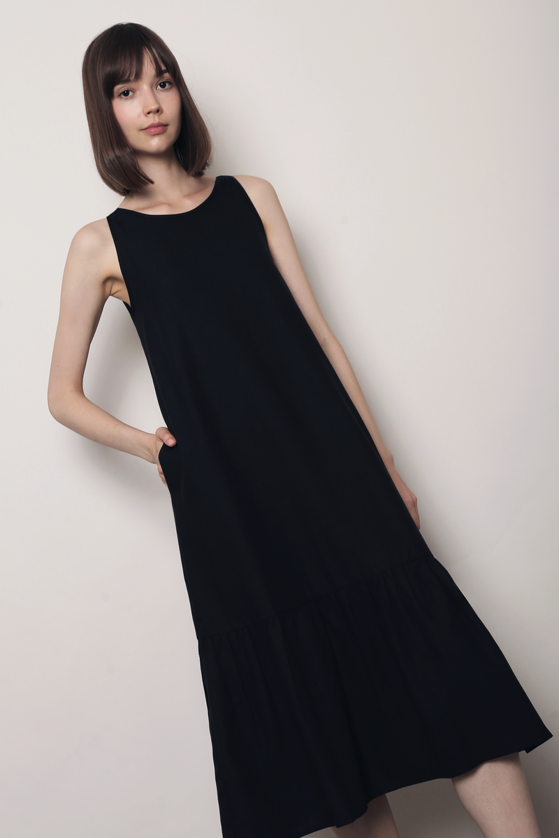 Summer Escape Midaxi Dress Black