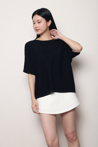 Sunday Best Boxy Knit Top Black