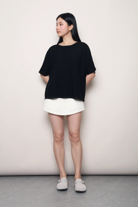 Sunday Best Boxy Knit Top Black