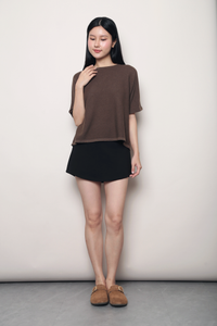 Sunday Best Boxy Knit Top Brown