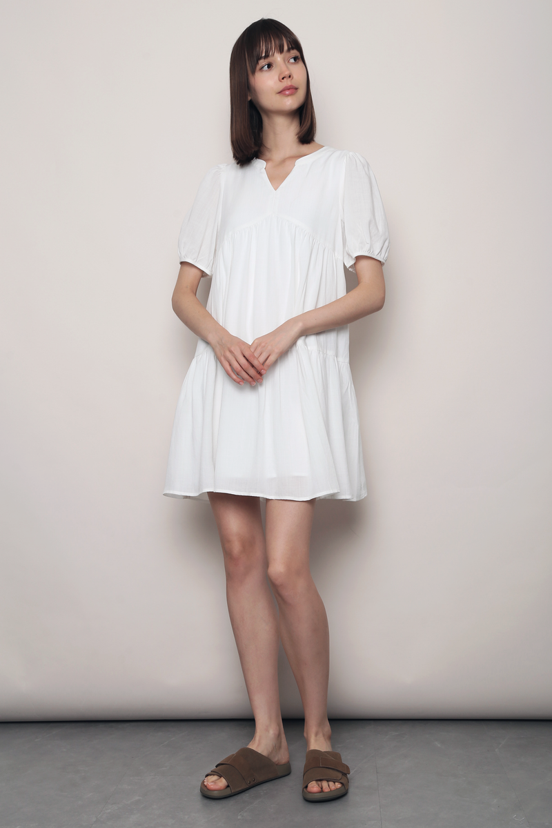 Sundown Babydoll Dress White