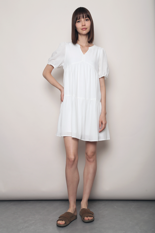 Sundown Babydoll Dress White