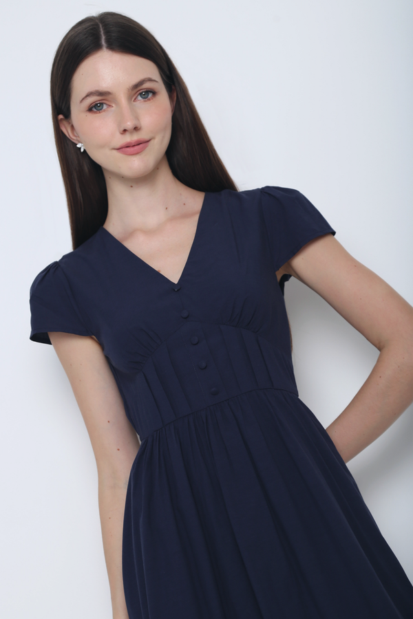 Sweet Escape Midi Dress Blue