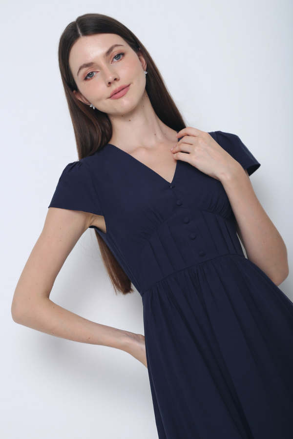 Sweet Escape Midi Dress Blue