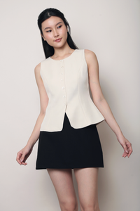 Sybil V2 Curve Hem Vest Top Ivory