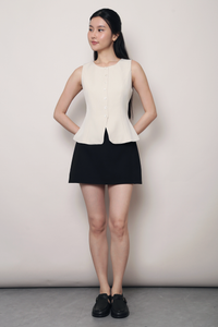 Sybil V2 Curve Hem Vest Top Ivory
