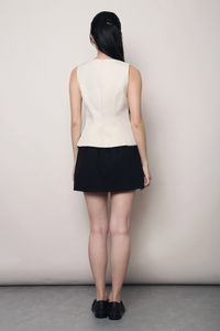 Sybil V2 Curve Hem Vest Top Ivory