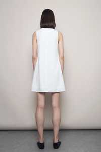 Tie the Knot Shift Dress White