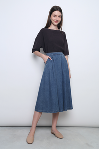 Tosca Micro Pleat Knit Blouse Ash Brown (Restock)