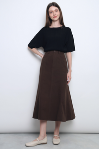Tosca Micro Pleat Knit Blouse Black (Restock)