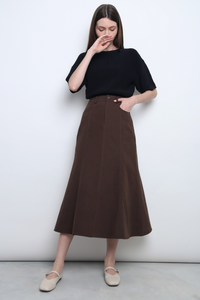 Tosca Micro Pleat Knit Blouse Black (Restock)