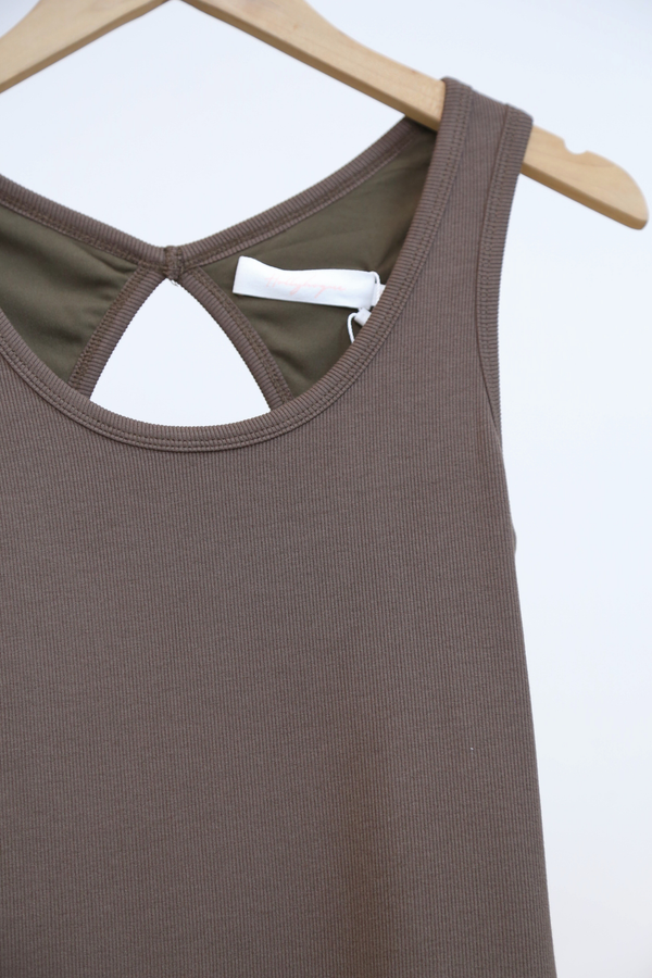 Tria Ribbed Tank Top Chestnut Brown (Backorder)