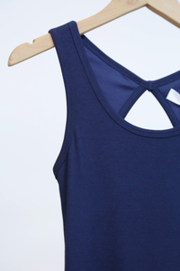 Tria Ribbed Tank Top Navy (Backorder)