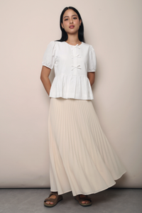 Vianne Bow Blouse White (Restock)