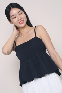 Louvre Strappy Babydoll Top Midnight Navy