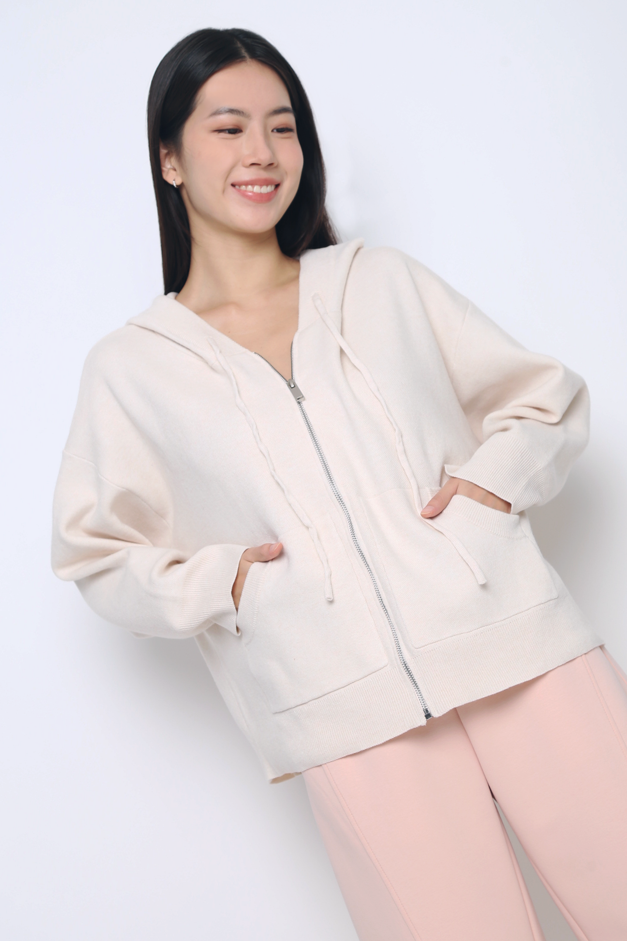 Warm Hug V2 Knit Hoodie Ivory