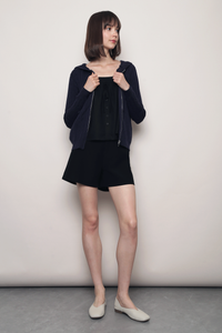 Westbourne Cable Knit Hoodie Navy