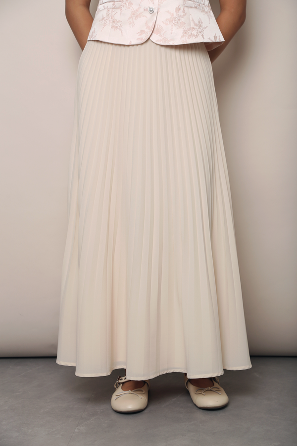 Whisper Pleat Fishtail Skirt Ivory (Retock)