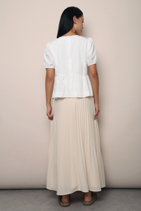 Whisper Pleat Fishtail Skirt Ivory (Retock)