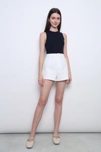 Capri Cotton Shorts White (Restock)