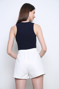Capri Cotton Shorts White (Restock)