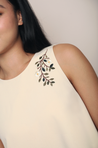 Willow Bloom Embroidered Blouse Vanilla Yellow